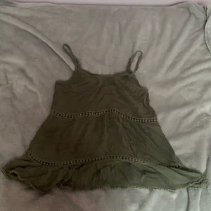 Green flowly tank top size small